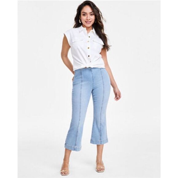 INC International Concepts Women’s Jeans sz 0 Flare Cropped NEW #G471 - Picture 1 of 9